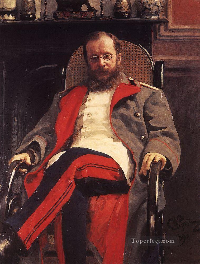 作曲家セザール・アントノヴィチ・キュイの肖像画 1890年 イリヤ・レーピン油絵